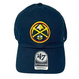 Denver Nuggets NBA '47 Brand Adjustable Hat Navy Adult Basketball Mile High Logo